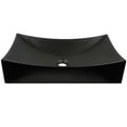 thumbnail image 2 of Novatto NP-01141MBN Modern Matte Black Porcelain Vessel Sink Set with Brushed Nickel Drain, 2 of 4