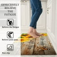 thumbnail image 5 of 2 Pieces Sunflower Kitchen Rugs and Mats Sunflower on The Wooden Kitchen Decor Farmhouse Anti Fatigue Mat Non Skid Washable Standing Mat Live Laugh Love Kitchen Rugs17x30+17x47inch, 5 of 6