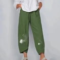 thumbnail image 1 of SMihono Pantalon en Lin pour Femmes Mode Grande Taille Décontracté Ample avec Poches, jusqu'à 65% de Réduction!, 1 of 5
