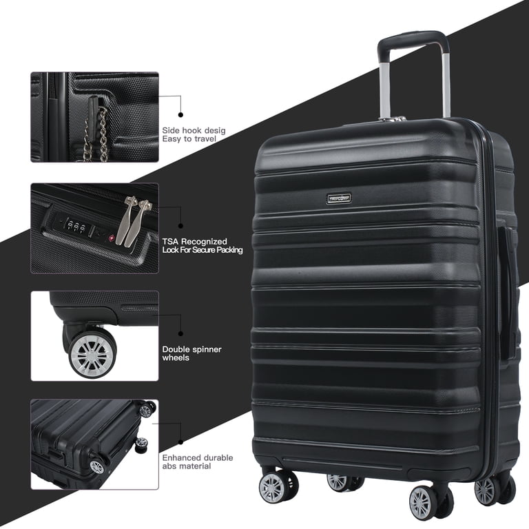 Tripcomp 3-Piece Hardside Luggage Set (21/25/29) - Lightweight, 4