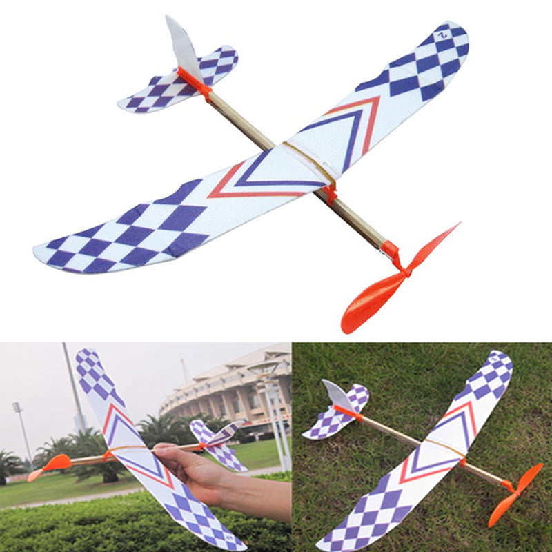 Iumer Elastic Rubber Band Powered DIY Foam Plane Model Kit Aircraft Educational Toy