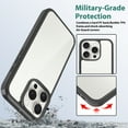 thumbnail image 4 of Allytechgroup iPhone 16 Pro Max Case Clear, Slim Fit Acrylic Transparent Shockproof Not-Yellowing Bumper Minimalist Phone Case for Apple iPhone 16 Pro Max, Black, 4 of 6