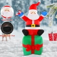 thumbnail image 6 of 6 FT Christmas Inflatables Outdoor Decorations Santa Claus with Big Toy Gift Box, Blow-Up Yard Christmas Decor with LED Lights Display for Holiday/Christmas/Party/Yard/Garden, 6 of 12