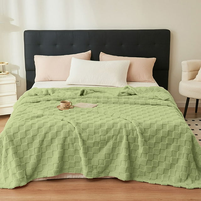 TIMIFIS Throw Blanket Thickened Solid Colour Pineapple Fleece Blanket Corals Fleece Sofa Cover Blanket Corals Fleece Gift Blanket Nap Blanket Fleece Blanket, 39X59 In