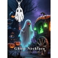 thumbnail image 5 of Dorunmo Ghost Necklace for Women 925 Sterling Silver Ghost Pendant Halloween Necklace for Her, 5 of 6