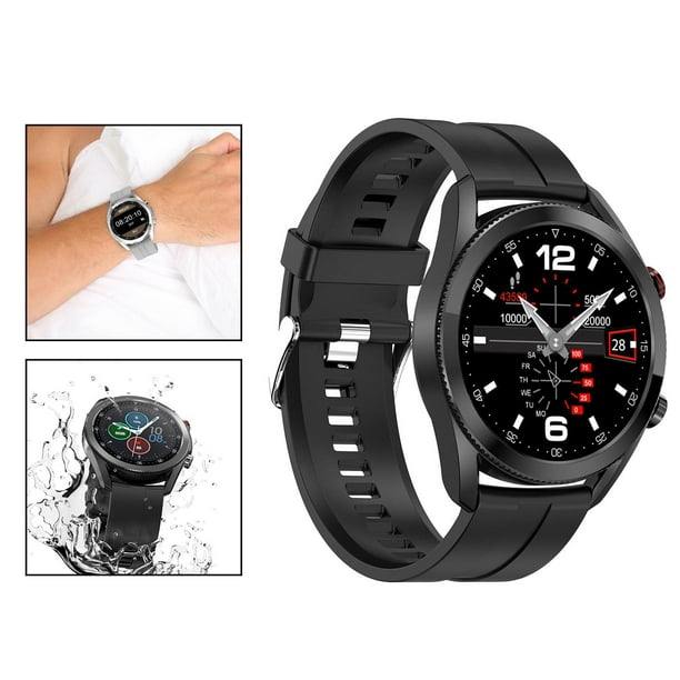 Reloj conectado por Bluetooth, reloj inteligente mujer hombre impermeable IP68, pantalla táctil , reloj inteligente con podómetro, recordatorio sede Silicona negra Soledad reloj inteligente