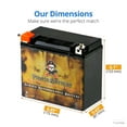 thumbnail image 2 of Pirate Battery YTX20-BS (20-BS 12 Volt,18 Ah, 270 CCA) Motorcycle Battery for Harley-davidson Fx Series (electric Start) Year (71-78), 2 of 6