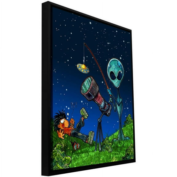 Luis Peres "Ufo Kid 3" Floater-Framed Gallery-Wrapped Canvas