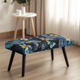 thumbnail image 4 of Whosucclay Turtle Plumeria Butterfly Paint Splatter Print Rectangle Bench Covers, Stain Resistant Bench Chair Slipcovers for Living Room, Bedroom, Kitchen Machine Washable Bench Seat Protector Cover, 4 of 7