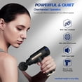 thumbnail image 5 of Mini masajeador de tejido profundo (rojo): masajeador muscular de percusión portátil de 6 velocidades con 4 cabezales de masaje, batería de 1800 mAh y carga tipo C, masajeador ultrasilencioso para la recuperación del alivio del dolor muscular. JM, 5 of 5