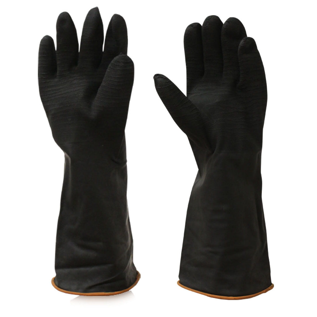 Minky Large Heavy Duty Rubber Gloves in Black 