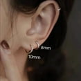 thumbnail image 3 of Stainless Steel Huggie Hoop Earrings 8mm 10mm Hypoallergenic Earrings Hoop Cartilage Helix Lobes Hinged Sleeper Earrings For Men Women, 3 of 5