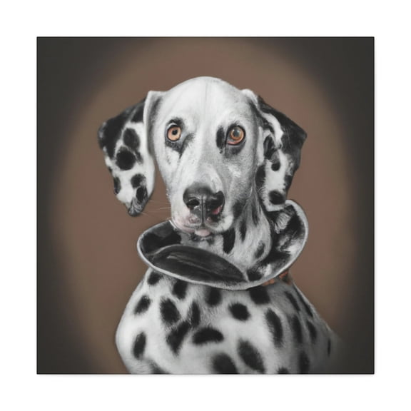 Dalmatian At Dusk. - Canvas