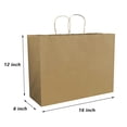 thumbnail image 2 of Bolsas de papel FACEBAG marrones con asas 16x15x30 cm 100 unidades, 2 of 6