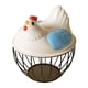 thumbnail image 3 of Cesta de huevo de pollo Soporte de huevo fresco Contenedor de almacenamiento de huevo redondo rústico Encimera Cesta de recolección de huevos para azul, 3 of 8