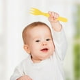 thumbnail image 2 of SNNROO 20 Pcs Toddler Utensils Soup Spoon Training Tableware Baby Eating Tools Bamboo Fiber and Fork, 2 of 6