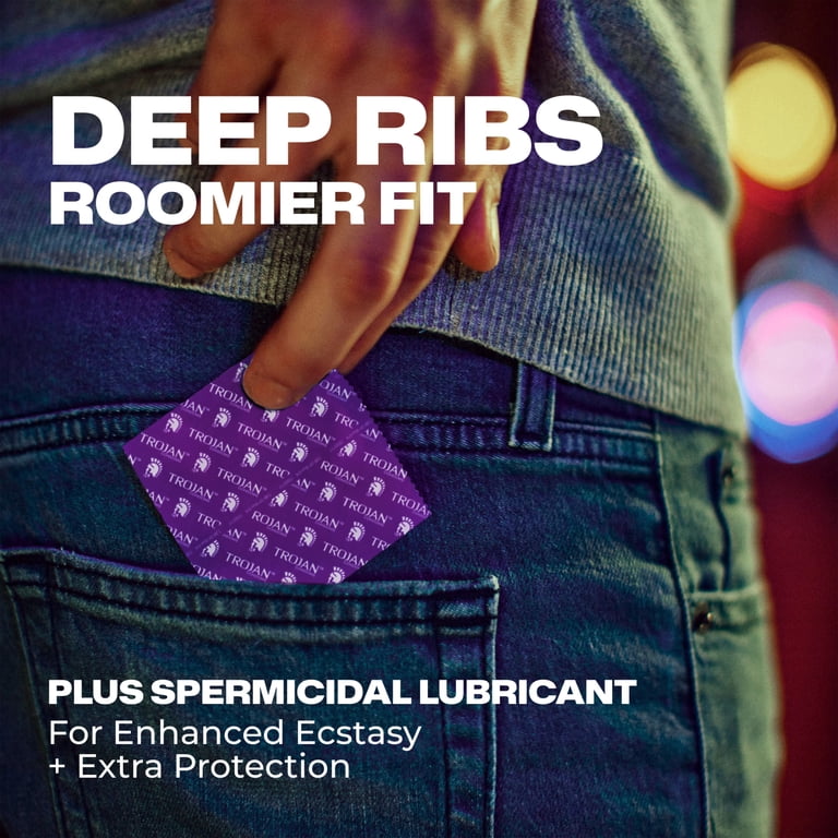Trojan Her Pleasure Plus Spermicide Latex Lubricated Ribbed Condoms, 12 count HSA/FSA Eligible - Walmart.com Trojan Her Pleasure Plus Spermicide Latex Lubricated Ribbed Condoms, 12 count HSA/FSA Eligible - Walmart.com