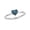 Blue Diamond, variant on Created Emerald Heart Cluster Ring in 925 Sterling Silver for Women- 8
