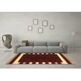 thumbnail image 3 of Ahgly Company Indoor Square Abstract Brown Contemporary Area Rugs, 7' Square, 3 of 4