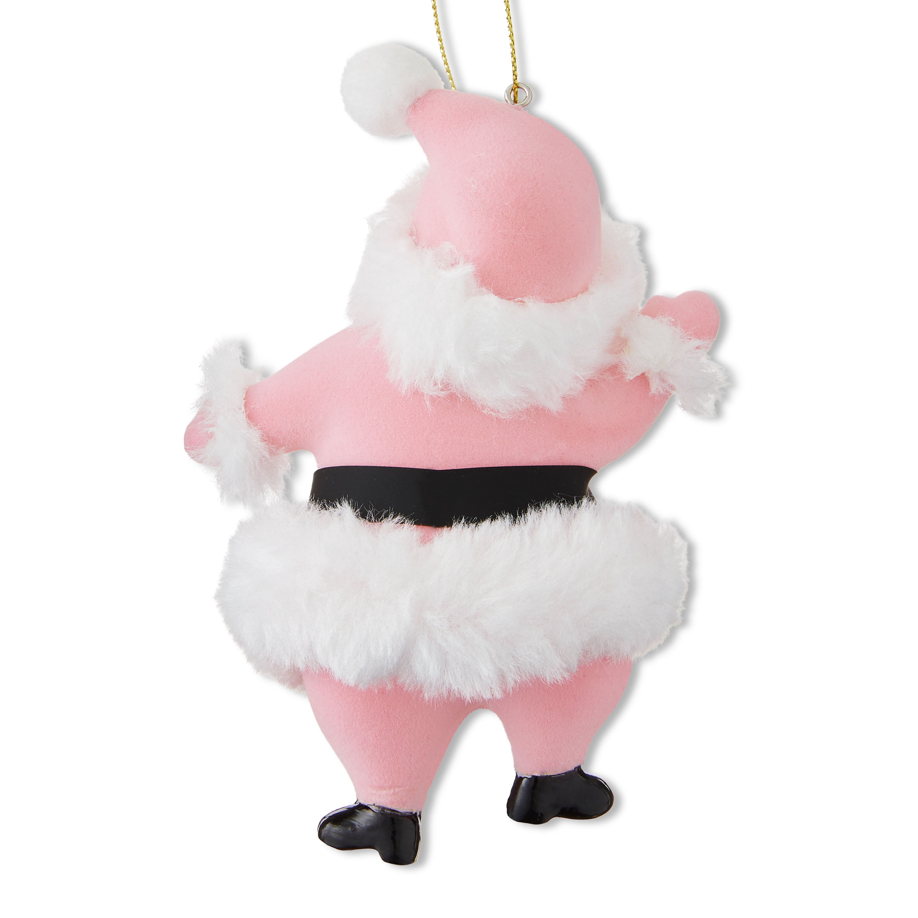 Mr. Christmas 5-inch Flocked Dancing Santa Ornament, Teal