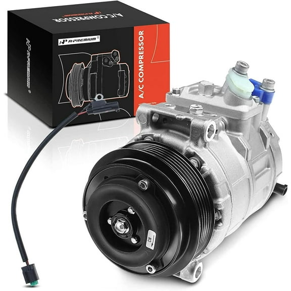 A-Premium AC Compressor with Clutch Compatible with Mercedes-Benz C230 C300 C350 CLK320 E320 E350 E500 GLK350 ML320 S430 S500 S600 SLK280 C63 CL55 CL65