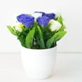 thumbnail image 6 of SPRING PARK Artificial Classic Rose Pattern Flowers Potted Fake Bonsai Plant for Home Office Table Decor, 6 of 7