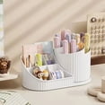 thumbnail image 5 of 360° Rotating Vanity Makeup Organizer with Brush Holder, Large Spinning Cosmetic Storage for Skincare, Perfumes and Lotions, 5 of 9