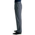 thumbnail image 2 of Mens Haggar Premium No-Iron Khaki Stretch Classic-Fit Flat-Front Expandable Waist Pants Charcoal Heather, 2 of 8