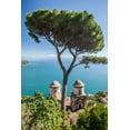 thumbnail image 2 of Eggers, Julie 23x32 White Modern Wood Framed Museum Art Print Titled - Italy-Campania-Ravello View of the Amalfi Coast and the towers of Villa Rufolo, 2 of 4