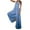 Blue, variant on Utoimkio Women's Linen Overalls Bib Casual Loose Sleeveless Romper One Piece Wide Leg Jumpsuit for Women with Pockets