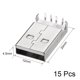 thumbnail image 2 of Conector USB PCB Tipo A 2.0 Macho con Pie de Doblado de 90 Grados 15 Pcs, 2 of 4