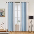 thumbnail image 2 of Blue Gray Stripes Kitchen Curtains 84 Inch Length, Contemporary Minimalist Abstract Lines Grommet Top Bedroom Living Room Curtains, Light Filtering Cafe Curtain Drapes 2 Panels Set 84''x84'', 2 of 9