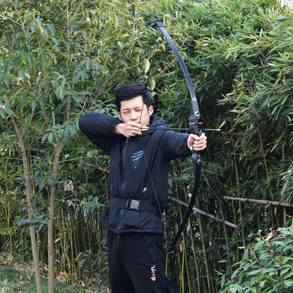 Runzkzy Straight Draw Bow Set 40 Pounds with Red Dot Aiming Professional Hunting Bow and Arrow Shooting Practice Arrow Accessories