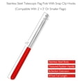 thumbnail image 2 of (1.2m) - 1.2m Telescopic Handheld Flagpoles, ANLEY Portable Staff with Clips - Lightweight Extendable Stainless Steel with Anti-Slip Grip - Collapsable Flag Pole for Tour Guides & Pointer for Teachers, 2 of 5