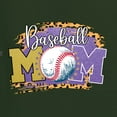 thumbnail image 2 of Baseball Mom Cheetah Glitter Sports Unisex Crewneck Graphic Sweatshirt, Forest Green, 3X-Large, 2 of 4