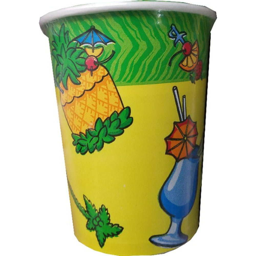 Summer 'Tropical Drinks' 9oz Paper Cups (8ct)