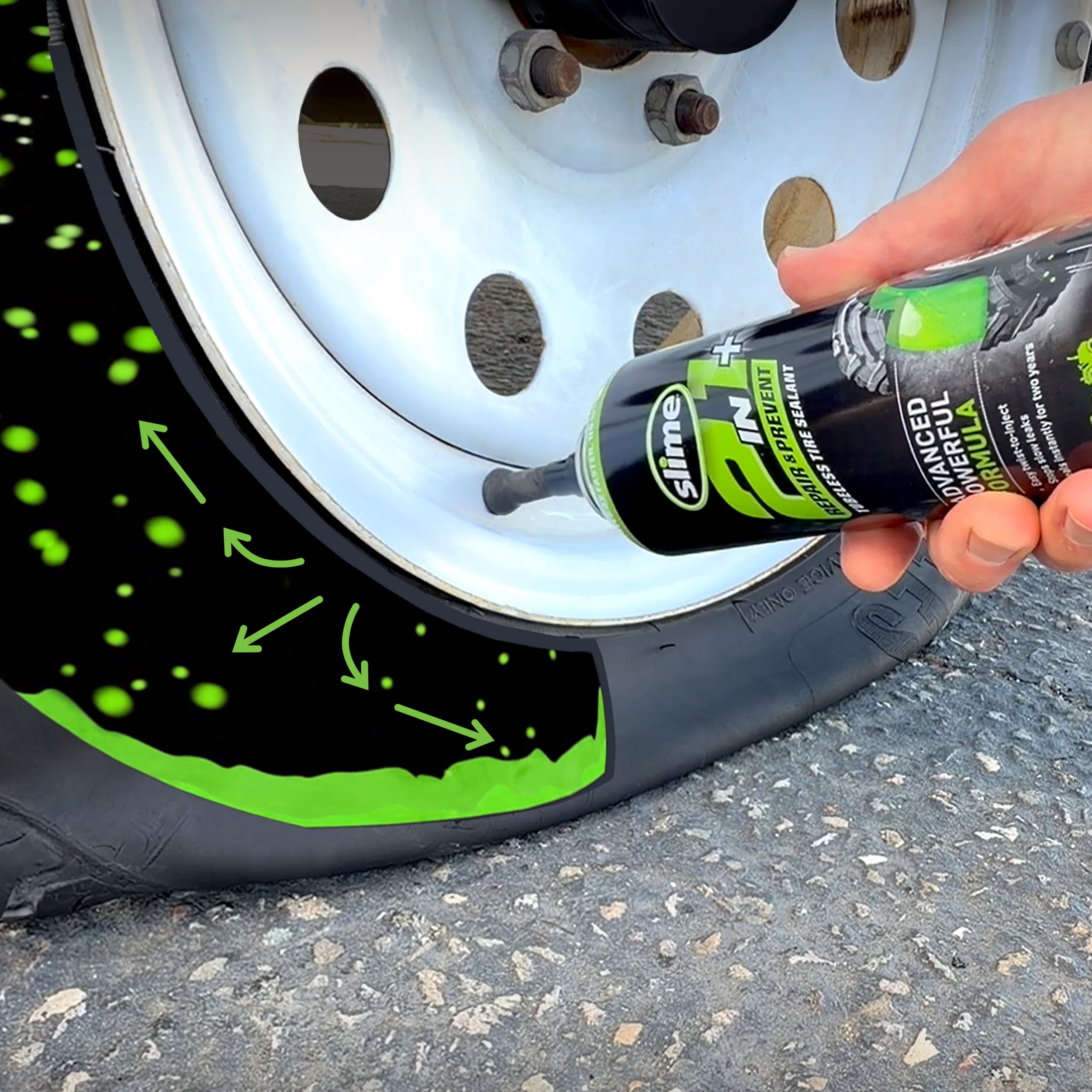 Slime 2-in-1 Plus Repair & Prevent Tubeless Tire Sealant, 12oz