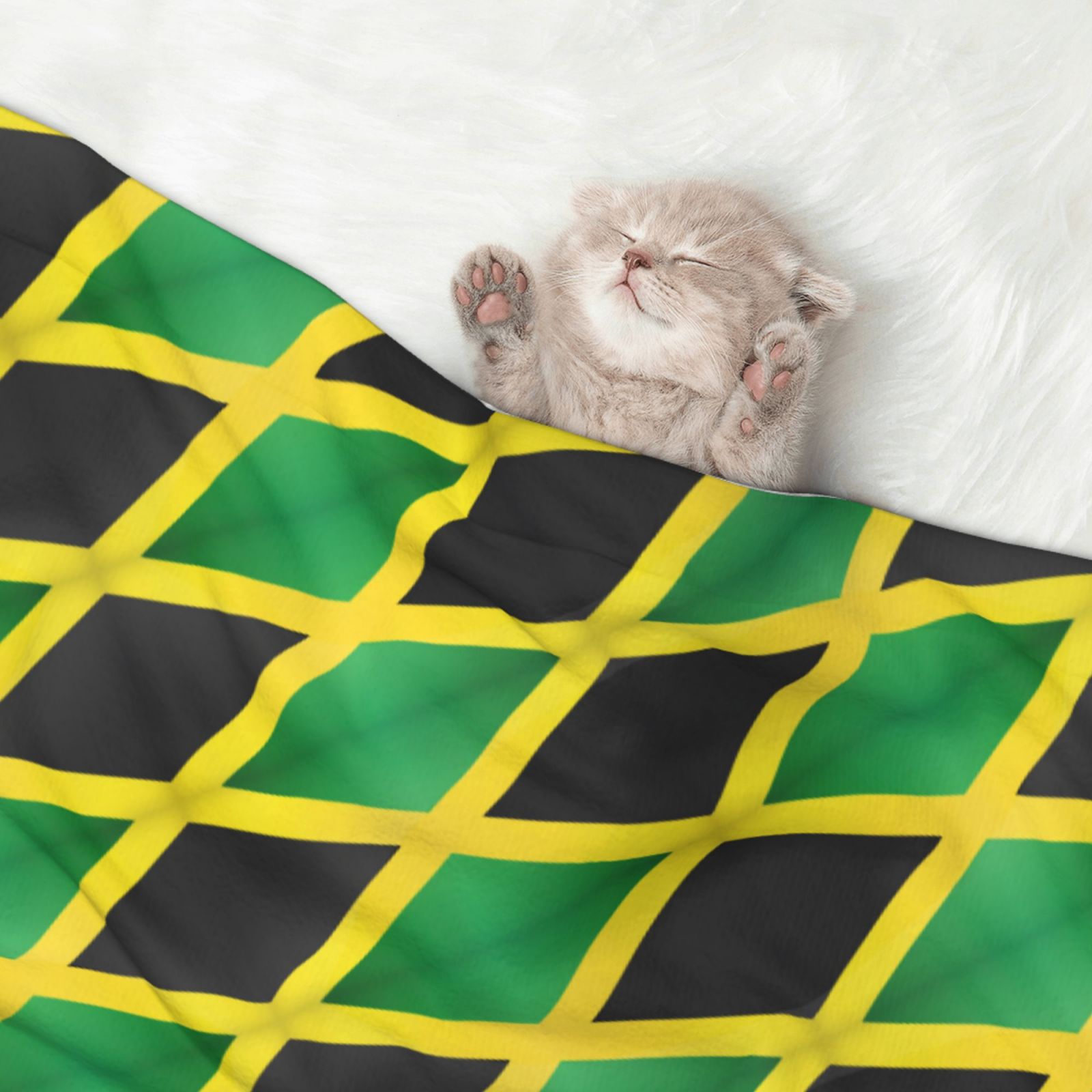 Jamaica Dog Blanket Soft Warm Flannel Cat Blanket Great Pet Throw for Cats Puppy Small Medium Large Dog