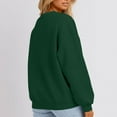thumbnail image 5 of Oversized Sweatshirt for Women 2025 Fall Long Sleeve Y2K Pullover Top Crewneck Sweat Shirts Dark Green XL, 5 of 6