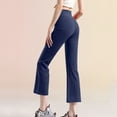 thumbnail image 6 of biudgviw Womens Yoga Pants High Waisted Workout Flare Pants Lightweight Casual Slim Fit Athletic Bootcut Cropped Trousers, 6 of 7