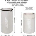 thumbnail image 2 of Bolsa de lavandería plegable extra grande WOWLIVE resistente impermeable beige, 2 of 3