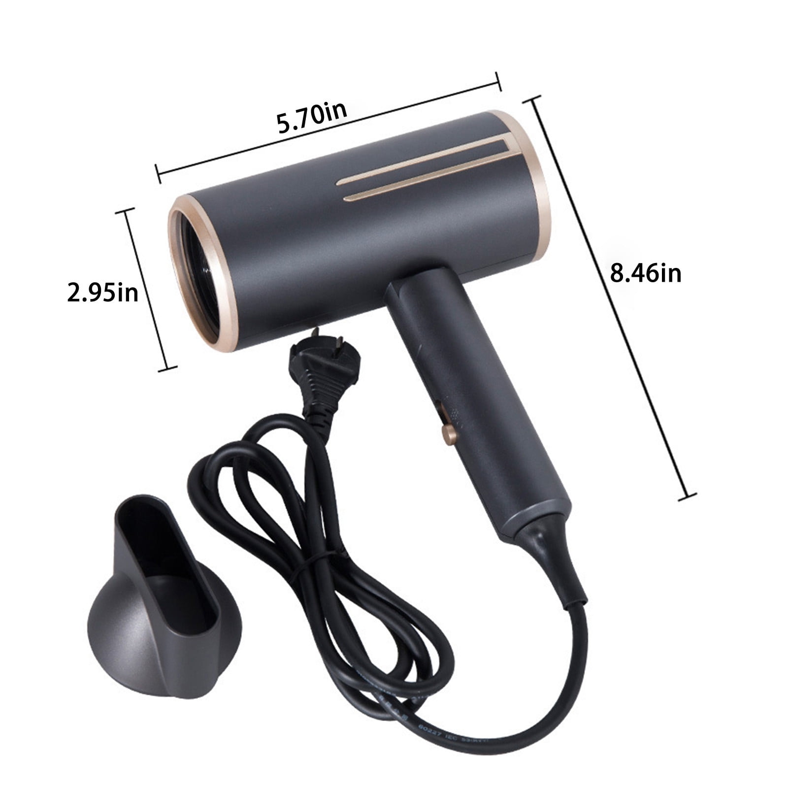 High-Power Hair Dryer, Home And Salon Use, Hot Wind Comb, Low Radiation, Ionic, 3 Wind Speeds, 3 Temperatures, Intelligent Temperature Control, Fast Drying, Portable