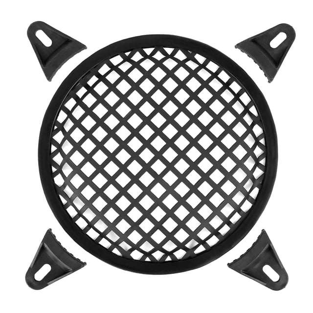 6" Para Coche Altavoz Subwoofer Metal Negro Gofre Rejilla Protector Cubierta 2uds