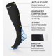 thumbnail image 4 of 2 pares de calcetines de compresión para hombres y mujeres (20-30 mmHg), medias de compresión para hinchazón, enfermera, vuelo (negro, LXL) azulpequeño-mediano esquí esquí Gafas de esquí, 4 of 5