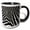 Black/White, variant on 3drose, Black and White Zebra Animal Print, 15oz Mug