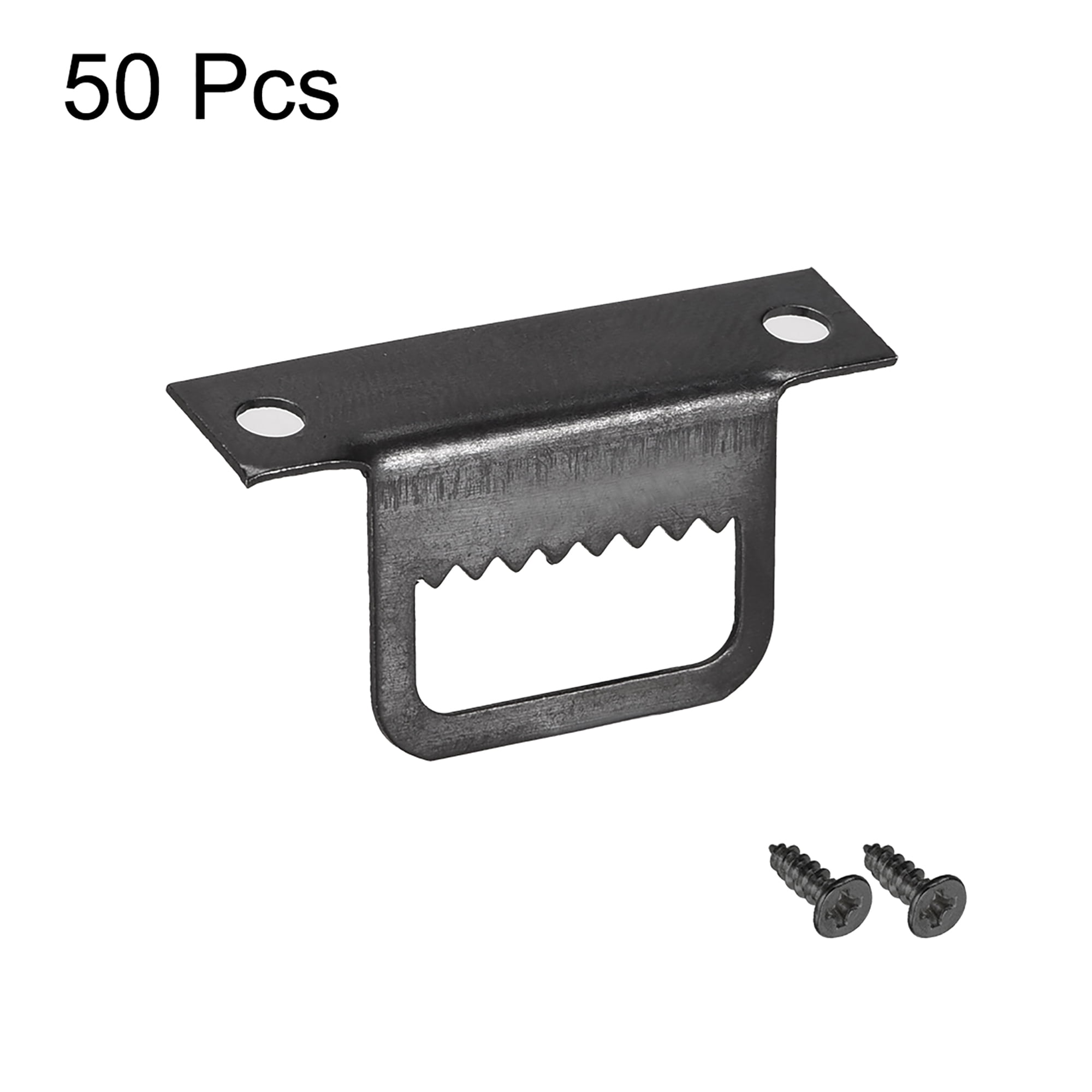 85-Piece Self-Tapping Screw Hook Set - 5 Sizes, L-Shaped, Zinc Plated Black, For Hanging Tools, Keys, Plants