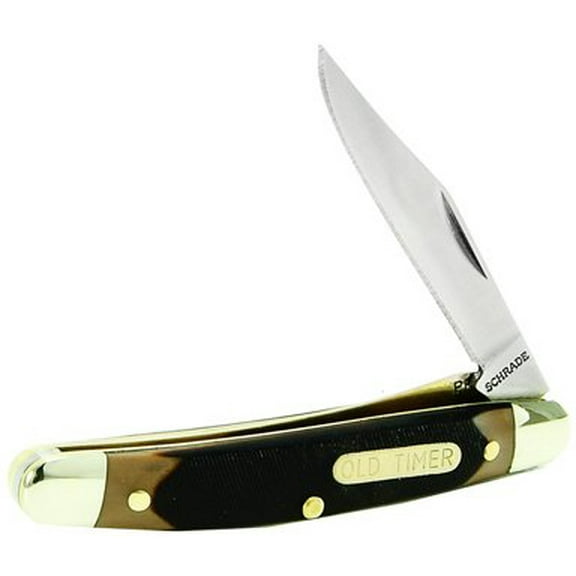 Old Timer Knife Gunstock Trppr 1-blade 3.1" S/s Delrin