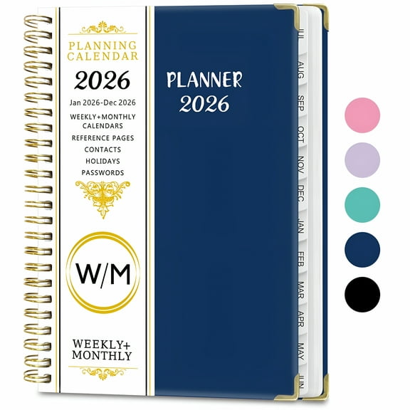 CCOCC 2026 Appointment Book - January - December 2026,Appointment Planner with Weekly & Monthly Spread,8.5" x 6.2",15 Minute Increments,2026 Daily Planner with Pockets,Tabs,Soft Cover