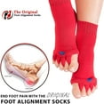 thumbnail image 3 of Chaussettes d'Alignement des Pieds Originales Rouges JEW um Femmes 7-9/hommes 5-8 Pieds Heureux (JEW um), 3 of 4