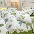 thumbnail image 1 of INS Girls Cherry Bedding Set Soft Washed Cotton Bed Sheet Queen King Size Simple Quilt Cover Pillowcase Bed Linens, 1 of 7